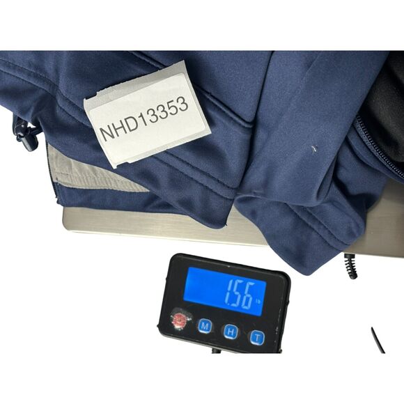 Turfer Athletic Mens Windbreaker Jacket Navy Blue 3XL Polyester Full Zip Solid - Picture 7 of 7